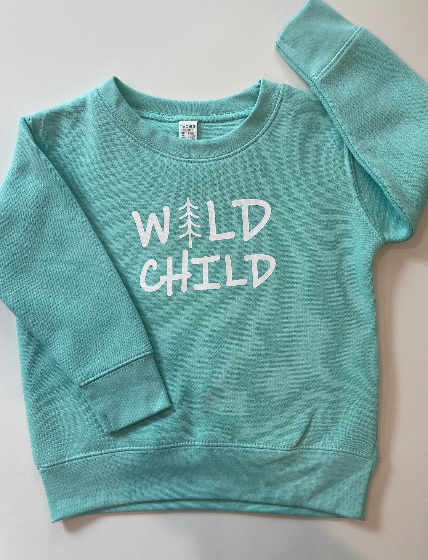 Wild Child Crewneck Sweatshirt - Seafoam