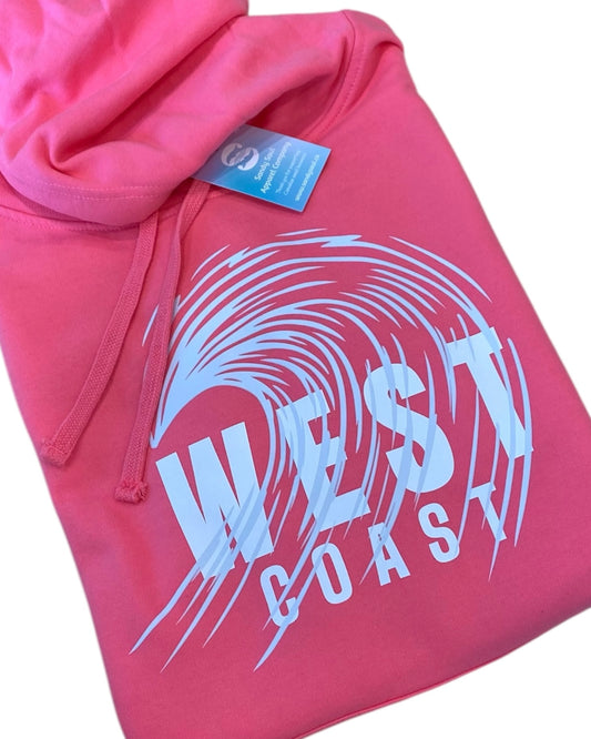 West Coast Wave Hoody (Bright Pink)