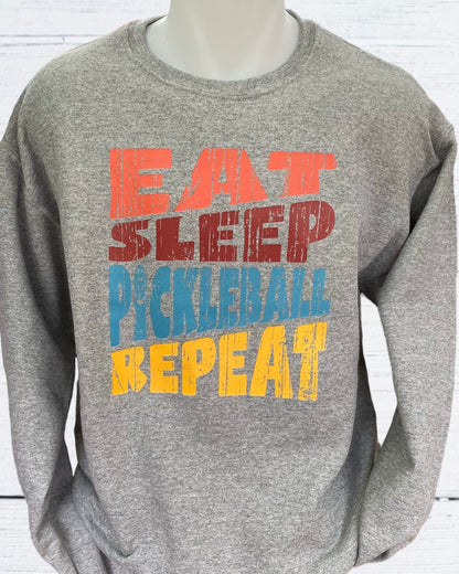 Eat/Sleep/Pickleball/Repeat Crewneck