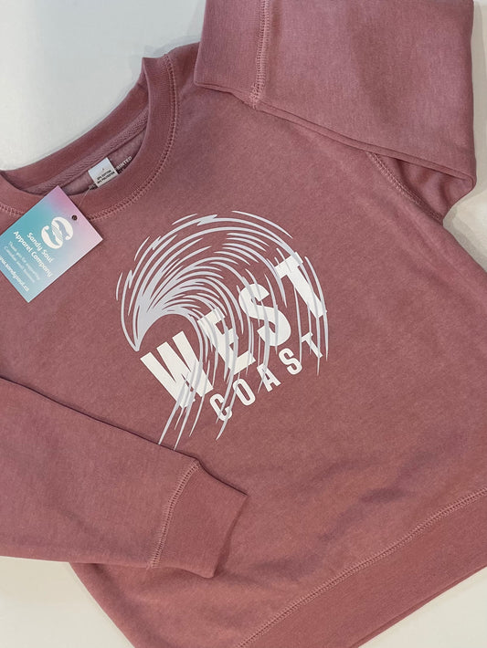 West Coast Crewneck Sweatshirt - Dusty Rose